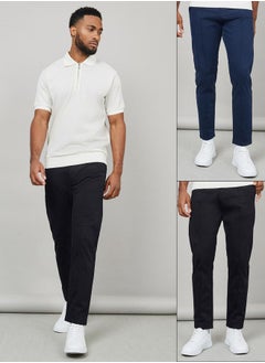 Pack of 2- Pintuck Skinny Fit Chinos