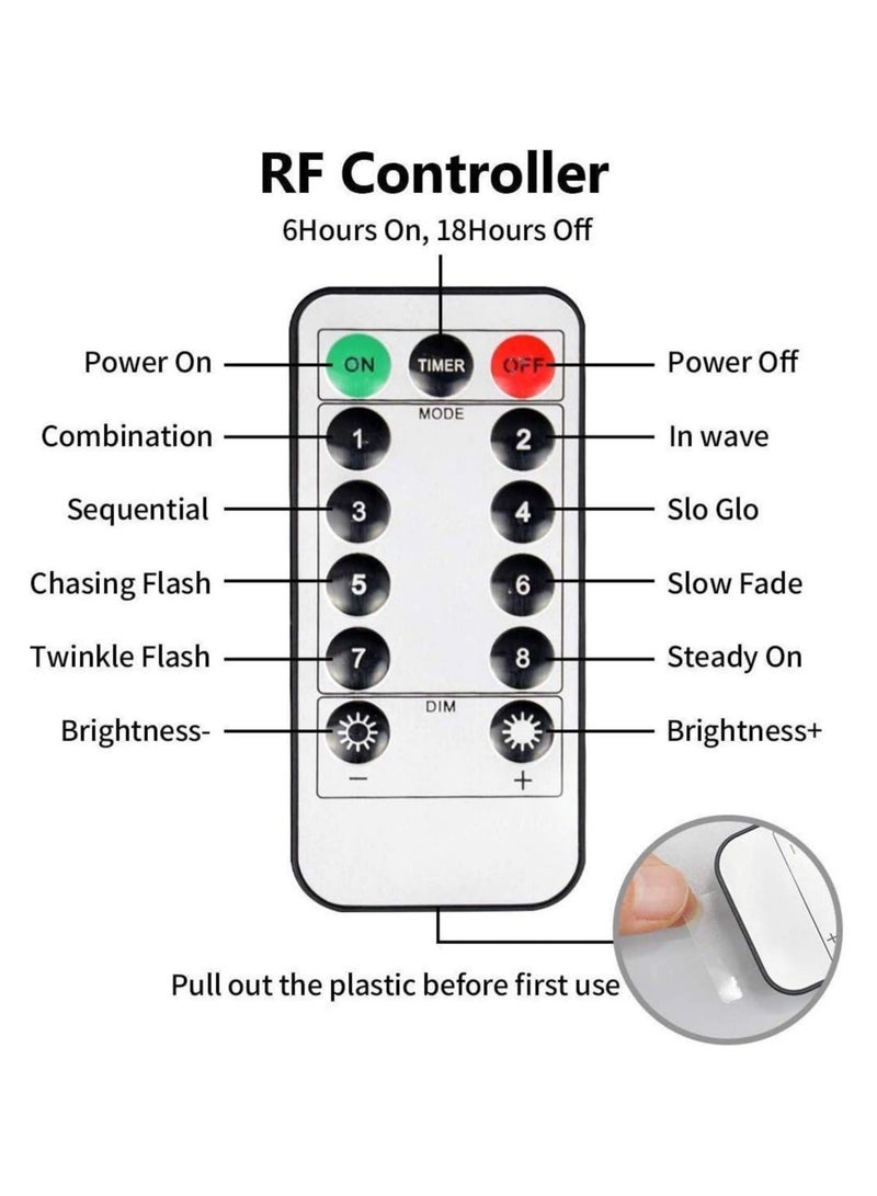 ارواق أضواء الستار الجنية 300 LED ستارة النافذة ضوء سلسلة حفل زفاف المنزل حديقة غرفة النوم في الهواء الطلق ديكورات الجدران الداخلية (أبيض دافئ) - Image 5