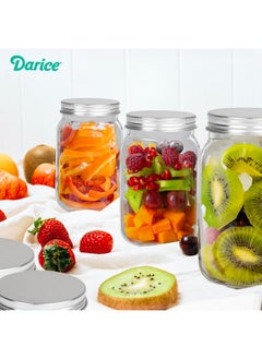 Darice Darice 8 oz Plastic Mason Jars with Airtight Screw on Lid - Refillable Clear Plastic Jars Containers for Kitchen and Household Storage, BPA-Free Jars with Lids, Pack of 12  - Image 4