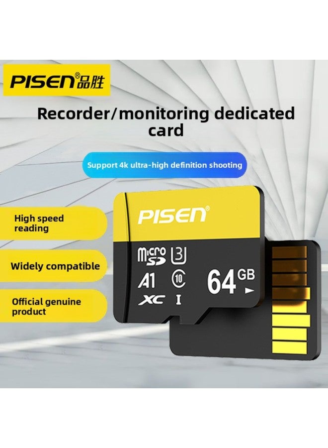 Pinsheng High-speed Memory Card 64G Driving Recorder Tf Memory Card 128G Surveillance Camera 32G Camera Phone-Color:TF Memory Card-Capacity:64GB