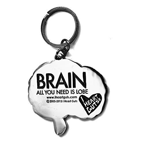 I Heart Guts Brain Keychain – All You Need is Lobe - Neuroscience or Brain Surgery Gift, Mental Health Awareness, Neurodivergent Support, Funny Smart Gift - Image 4