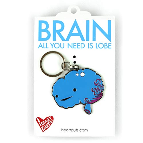 I Heart Guts Brain Keychain – All You Need is Lobe - Neuroscience or Brain Surgery Gift, Mental Health Awareness, Neurodivergent Support, Funny Smart Gift - Image 2