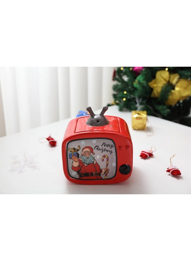 Stephanie Imports Merry Christmas - Vintage TV Christmas Themed Winter Holiday Ceramic Cookie Jar - Image 5