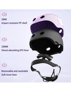 GUDOO Kids Protective Gear Set Toddler Helmet for Ages 2 to 8 Boys Girls with Sports Protective Gear Set Knee Elbow Wrist Pads for Skateboard Cycling Scooter Rollerblading  - Image 3