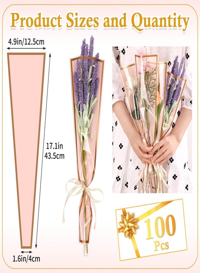 cridoz Single Flower Sleeves with Floral Water Tubes for Bouquets(Pink) - Image 3
