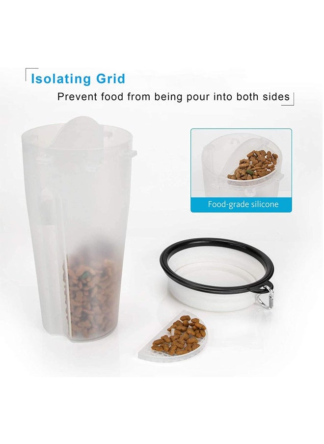 Neostyle Neostyle Portable Dog Water Bottle with 2 Collapsible Silicone Bowls White  - Image 4