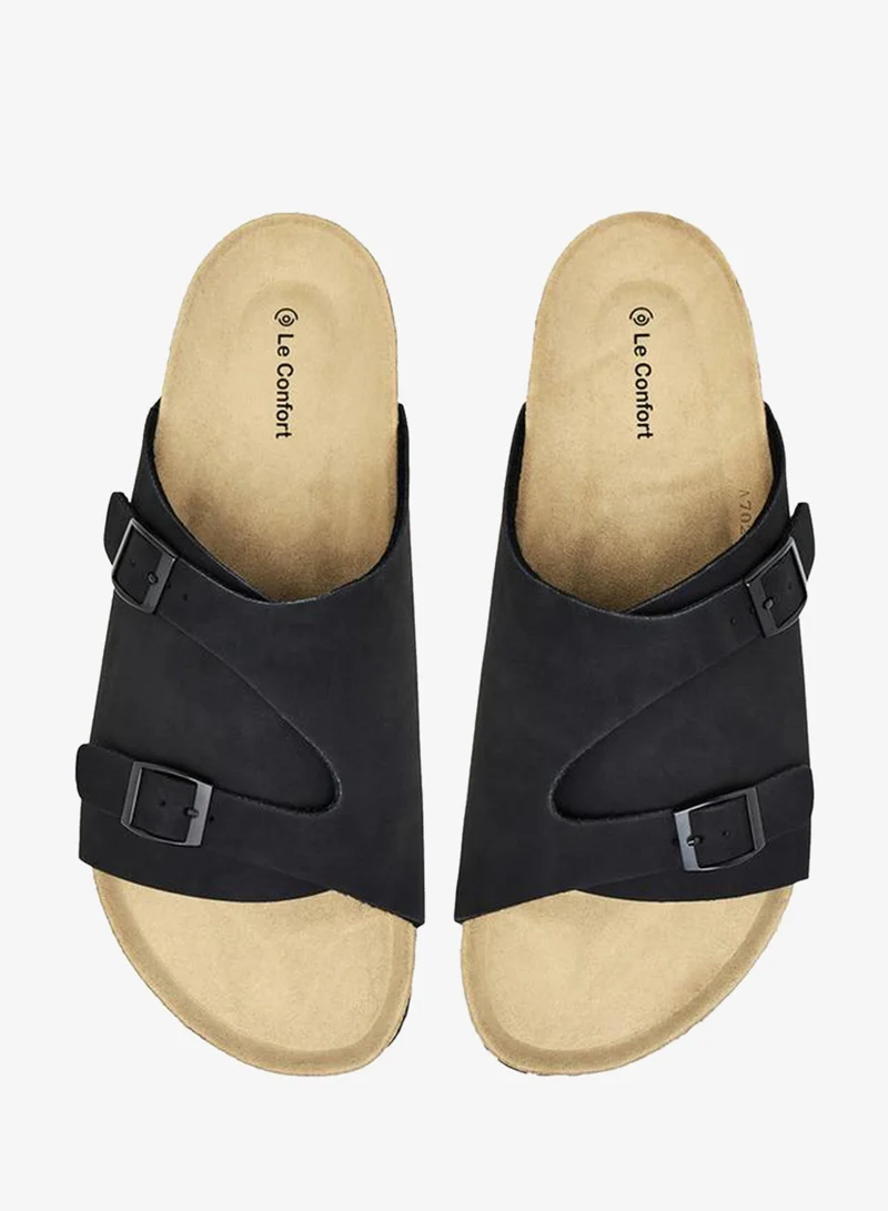 Le Confort BLACK Men Buckle Detail Comfort Sandals for Men | Best Price UAE
