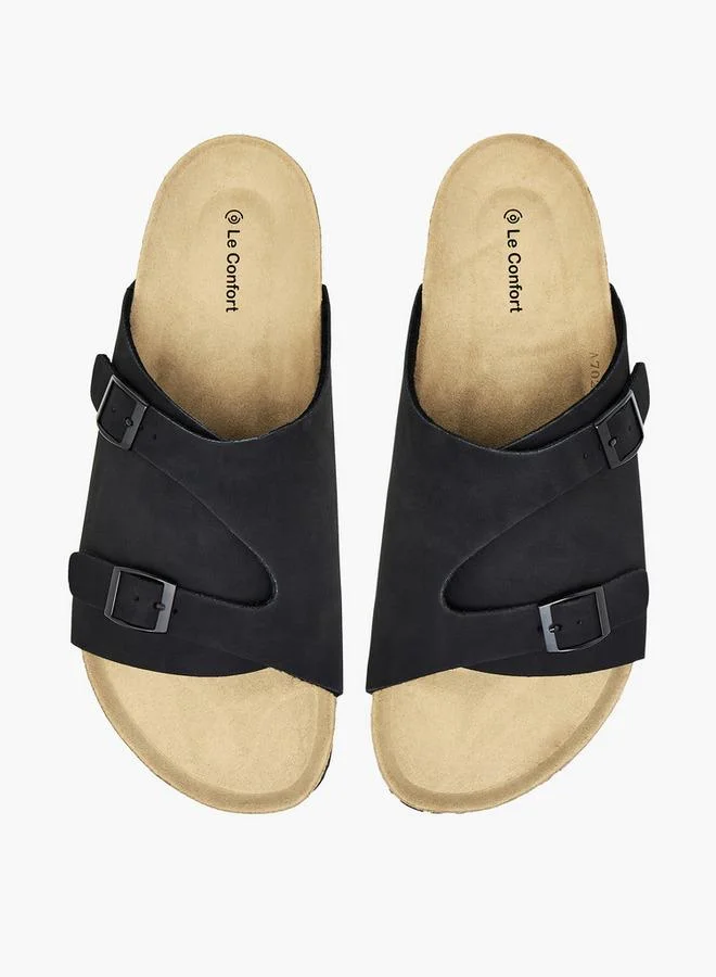 لو كونفورت Men Buckle Detail Comfort Sandals