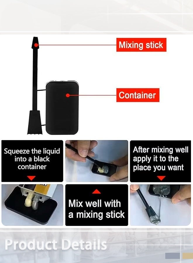 إيلهو غراء إصلاح المعادن، غراء إصلاح A وB | معجون إصلاح المعادن الصناعي، مقاوم للحرارة، عامل إصلاح قوي للمعادن، مناسب لصب الفولاذ، وثقوب الرمل - Image 4