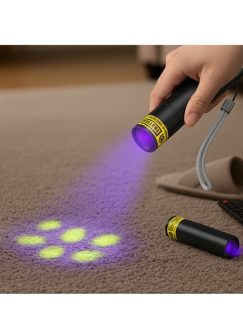 Y&D Black Light UV Flashlight Rechargeable 365nm Ultraviolet Light Mini & Powerful LED Blacklight for Dog/Cat Pet Urine Gel Nail Curing Scorpion Finder Leak Detection - Image 1