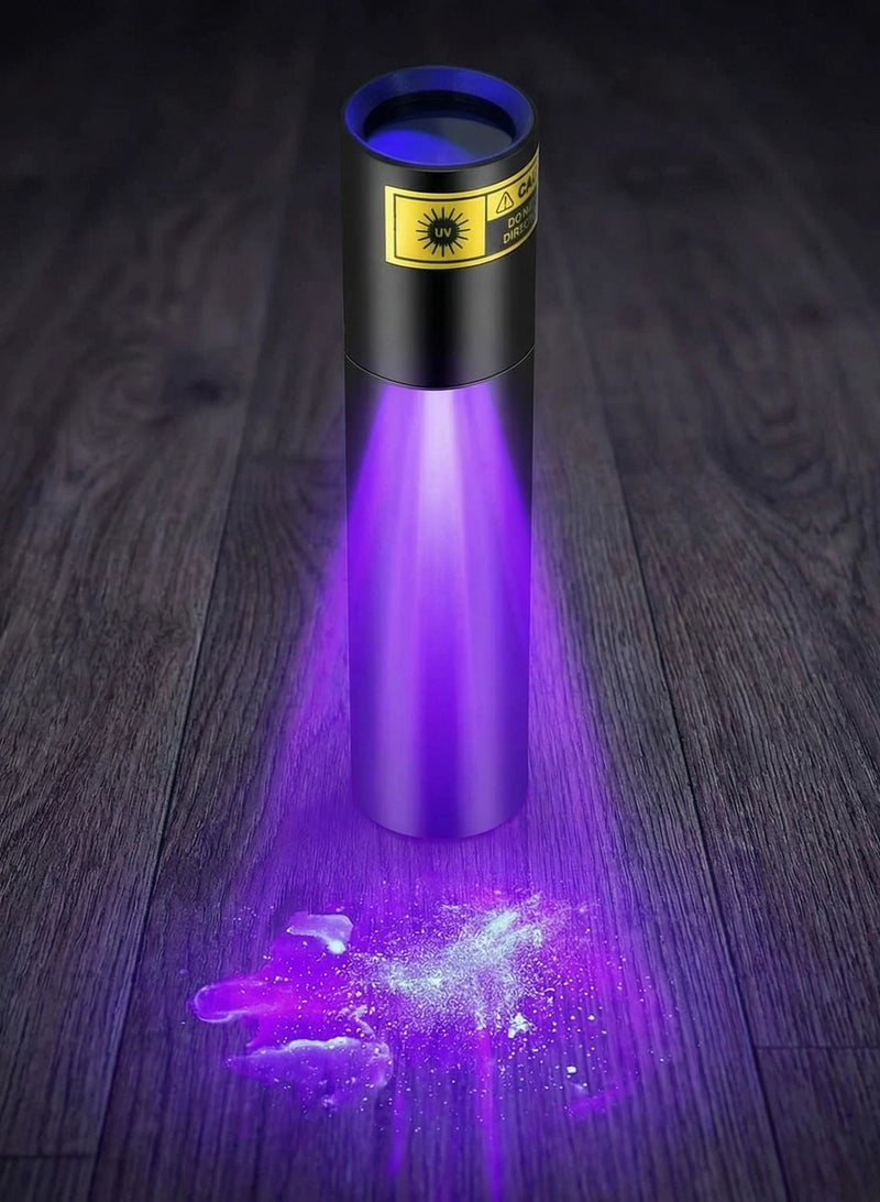 Y&D Black Light UV Flashlight Rechargeable 365nm Ultraviolet Light Protable Rechargeable Mini & Powerful LED Ultrabiolet Light Blacklight for Detecting Pet Urine Stains Fluorescent Material Money and Amber Gel Nail Curing Scorpion Finder Leak Detection - Image 1