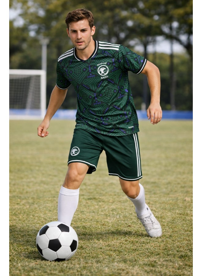 Toyland Men’s Saudi Arabia 2026 World Cup Home Jersey Kit – Football Shirt & Shorts Set - Image 3