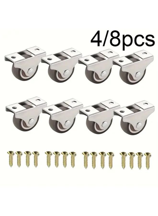 4Pcs 25mm TPR Rubber Caster Wheels For Silent Smooth Furniture Moving - Image 2