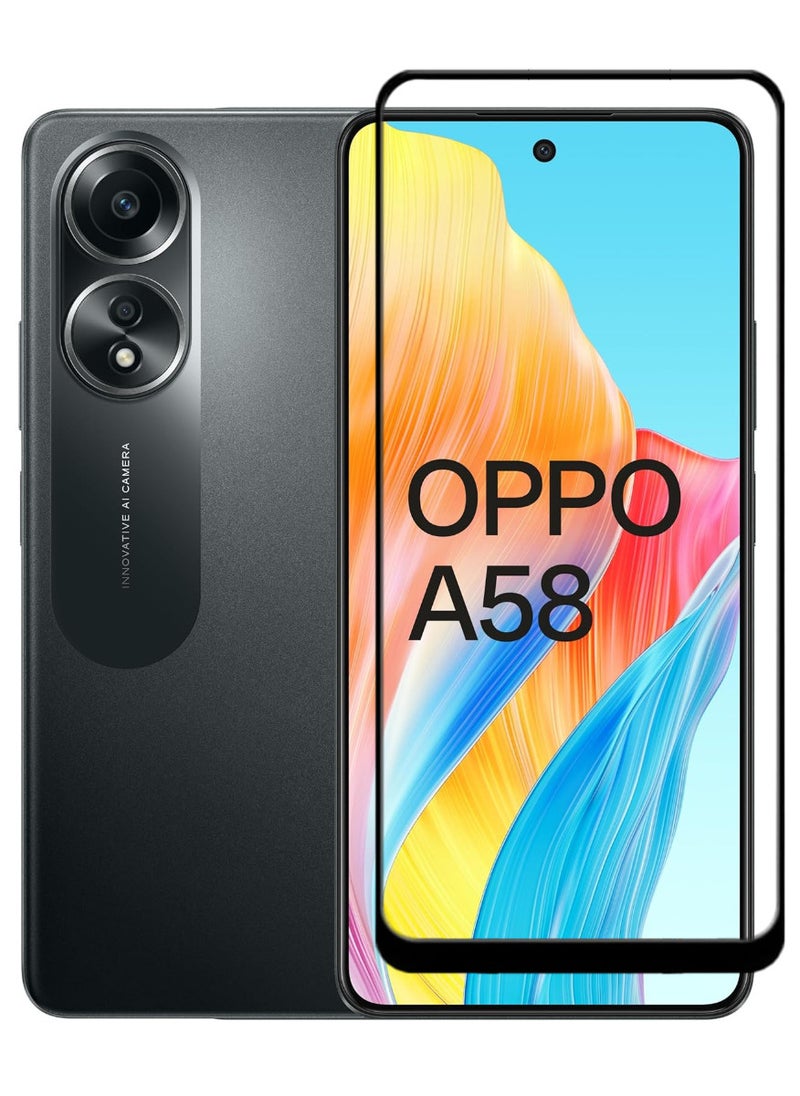 ACLIX Antistatic ESD Dustproof Premium Quality High Definition Tempered Glass Screen Protector Designed For Oppo A58 4G - Image 1