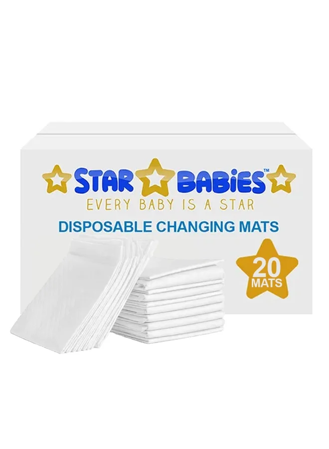 STAR BABiES Star Babies Disposable Changing mat Large (45 x 60cm) Pack of 20 - White