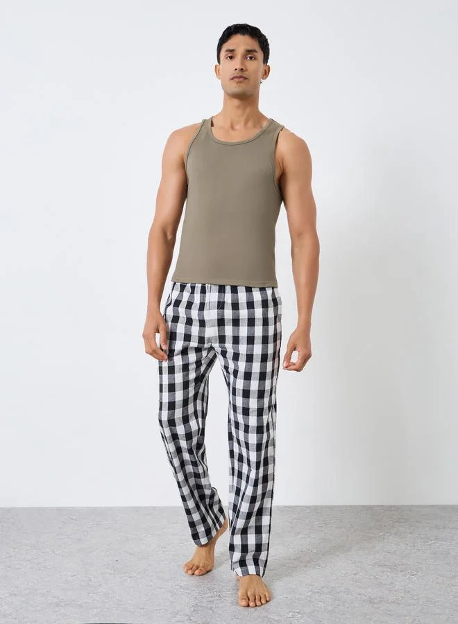 Styli  Men Olive Cotton Tank for Men | Best Price UAE