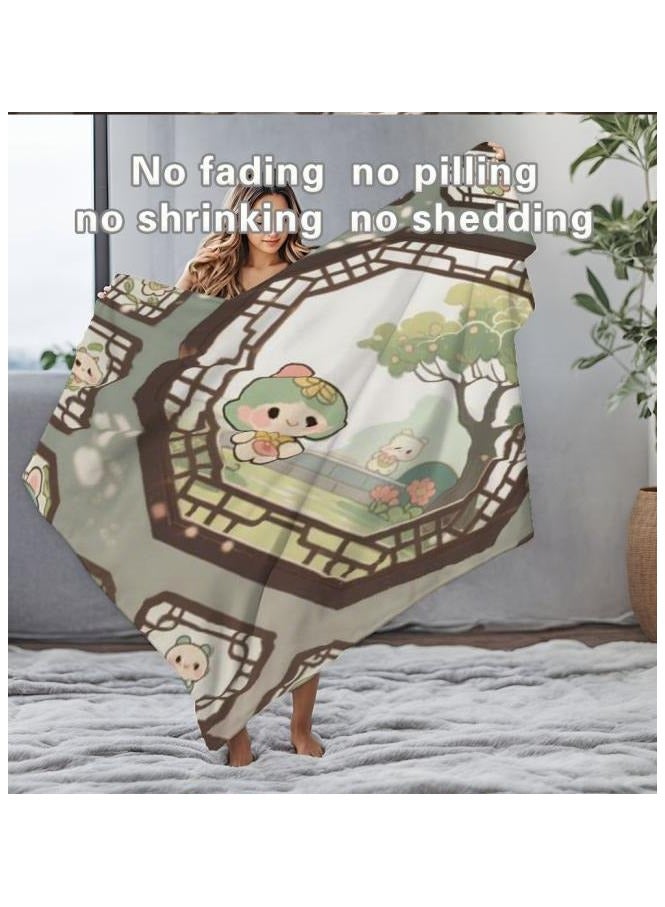 general Children's or student cartoon flannel thin blanket (warm and comfortable, suitable for sleep, games) 100cm*150cm - 1107 - Image 1