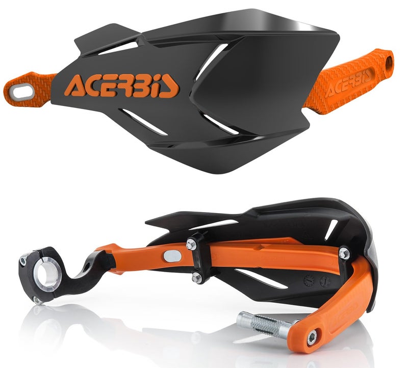 Acerbis 22397.313 Moto Hand Guards, Black/Orange, Size Unifit - Image 1