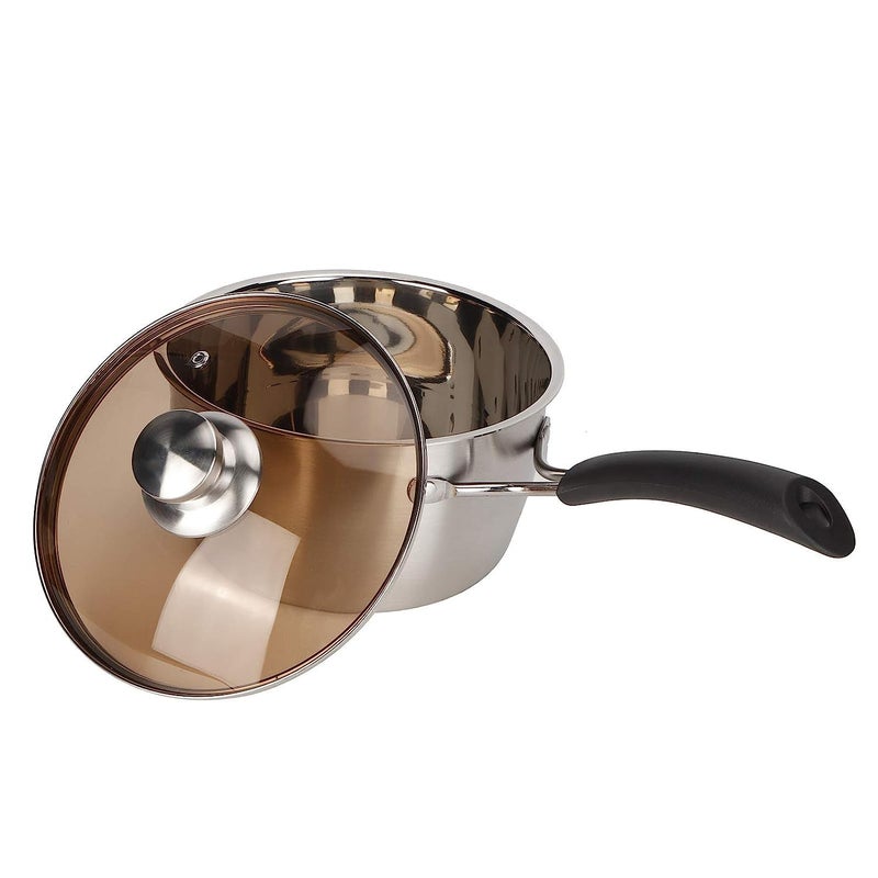 KLIZNIL Stainless Steel Induction Cooking Pots and Pans, Saucepan, Stockpot, Skillet, Frying Pan Non Stick | Cooking Pot Milk Pan with Long Heat Proof Handle for Home Kitchen Restaurant - Image 2