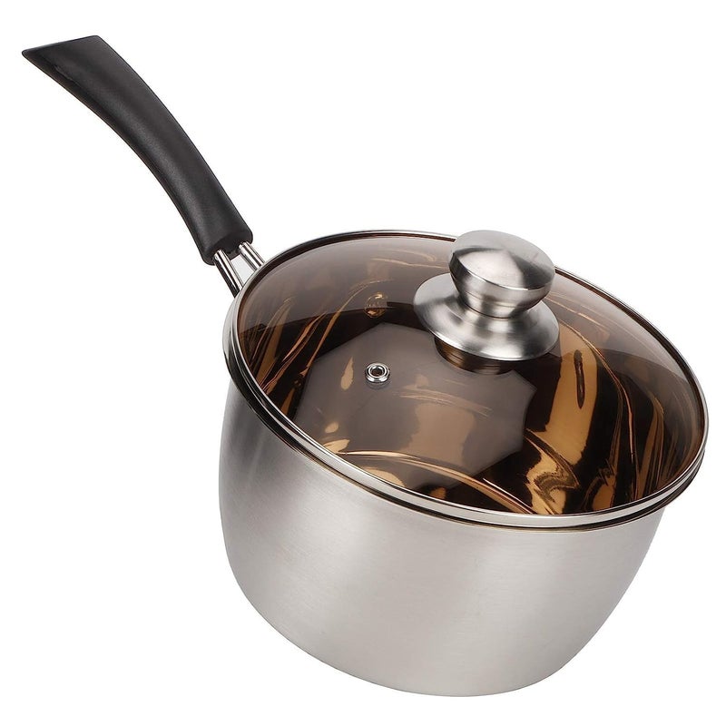 KLIZNIL Stainless Steel Induction Cooking Pots and Pans, Saucepan, Stockpot, Skillet, Frying Pan Non Stick | Cooking Pot Milk Pan with Long Heat Proof Handle for Home Kitchen Restaurant - Image 1