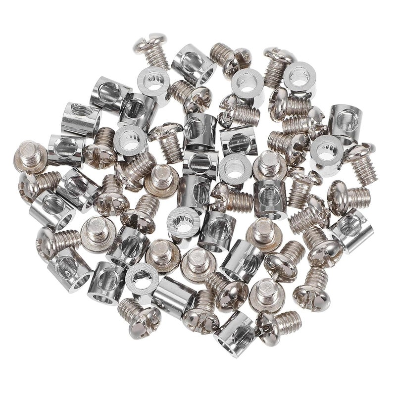 Garneck 30pcs Metal Steel Wire Rope Cable Clamps with 3.5mm Holes M4 Thread Wire Rope Fixing Clips for Outdoor Marine Lifting and Securing Applications - Image 1