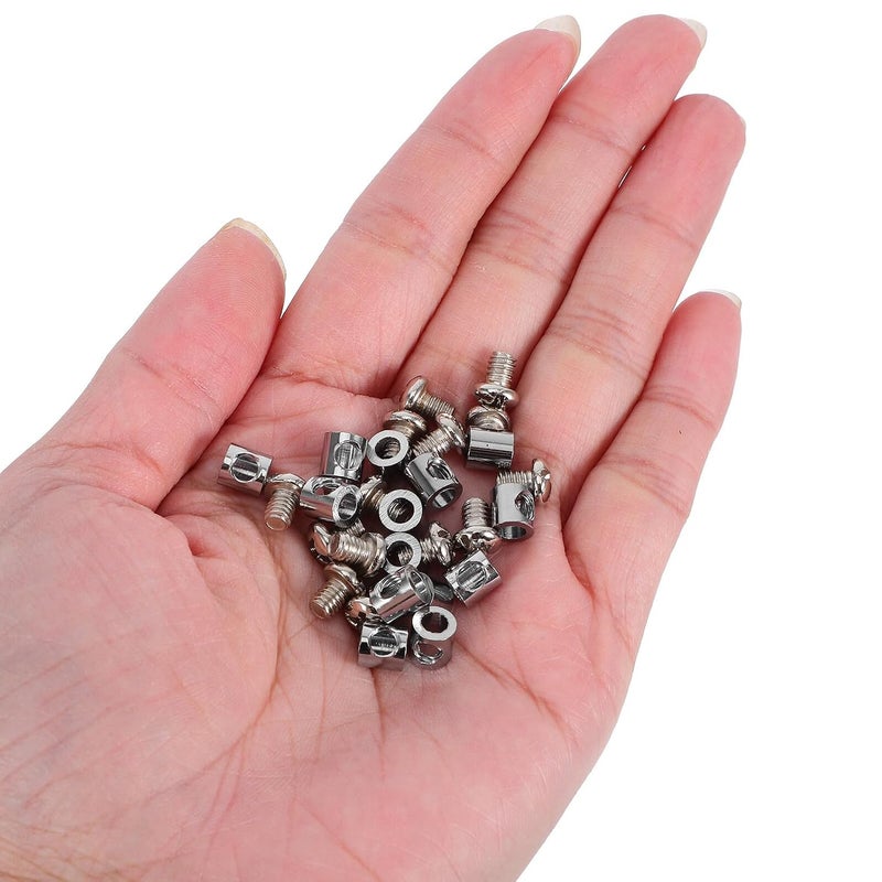 Garneck 30pcs Metal Steel Wire Rope Cable Clamps with 3.5mm Holes M4 Thread Wire Rope Fixing Clips for Outdoor Marine Lifting and Securing Applications - Image 4