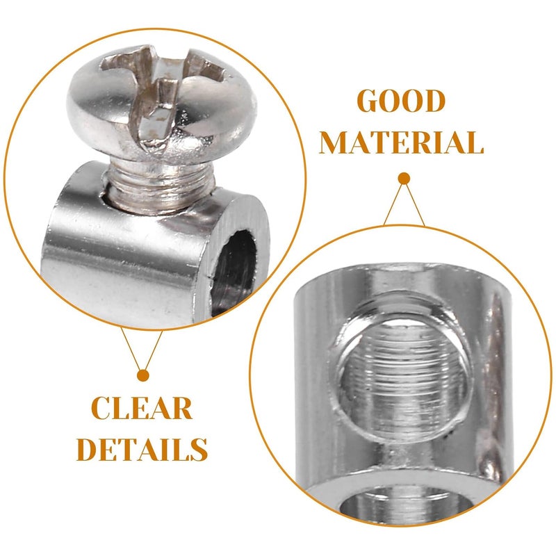 Garneck 30pcs Metal Steel Wire Rope Cable Clamps with 3.5mm Holes M4 Thread Wire Rope Fixing Clips for Outdoor Marine Lifting and Securing Applications - Image 3
