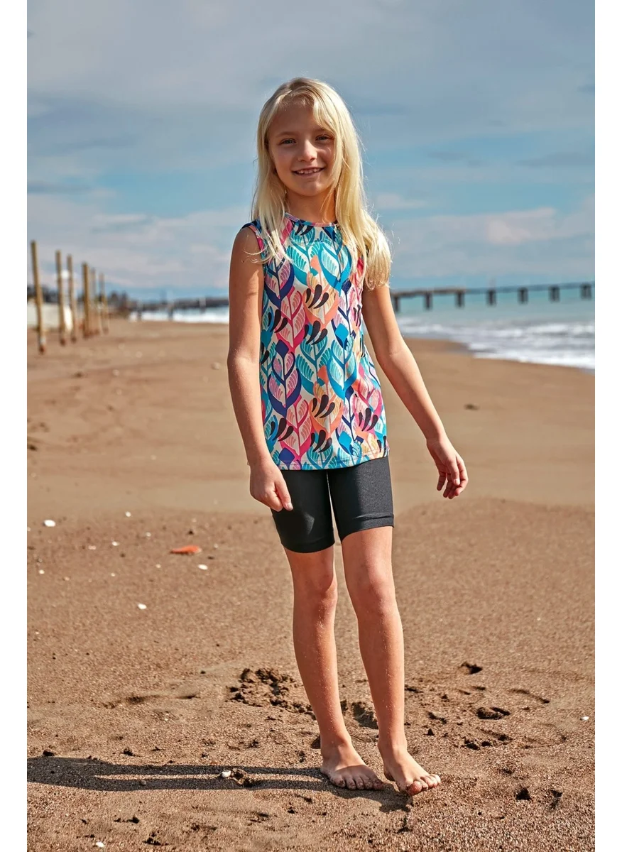 مارينا Lycra Colorful Girl's Swimsuit K2404