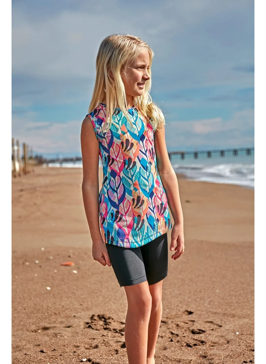 مارينا Lycra Colorful Girl's Swimsuit K2404