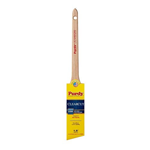 Purdy 144080115 Clearcut Series Dale Angular Trim Paint Brush, 1-1/2 inch, Natural - Image 1