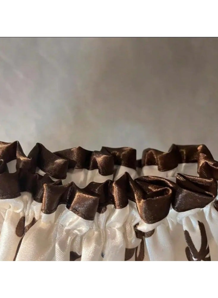 قبعات استحمام قابلة لاعادة الاستخدام مزدوجة الطبقات بشريط مطاطي قبعة شعر للحمام والمنتجعات الصحية والمنزل والصالون لون ابيض - Image 4