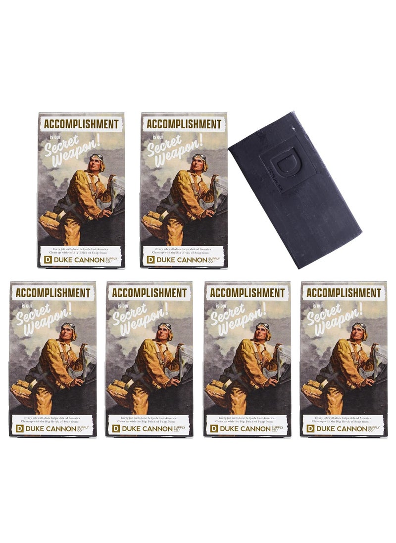 Duke Cannon Supply Co. Duke Cannon Supply Co Big Brick of Soap Bar for Men WWII Collection Smells Like Accomplishment Bergamot  Black Pepper MultiPack  Superior Grade Extra Large All Skin Types 10 oz 6 Pack 