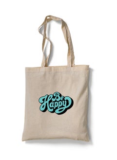 Reusable Eco-Friendly Cotton Canvas Tote Bag/ Shopping/ Shoulder Bag Be Happy-01