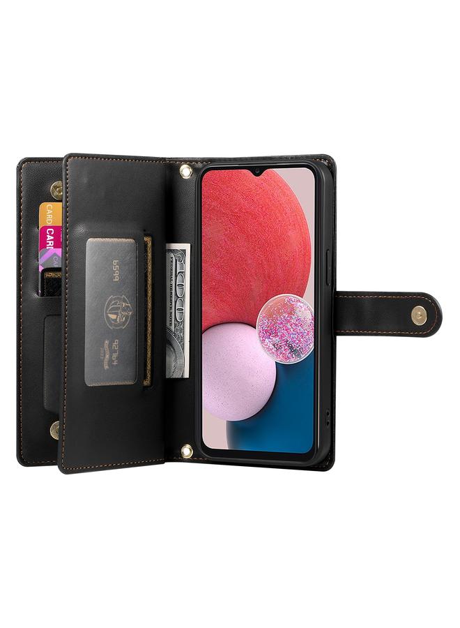 S-TOP Case For Samsung Galaxy A04s / A04 / M13 Nine Card-slot Zipper Wallet Bag Leather Phone Case - Image 3