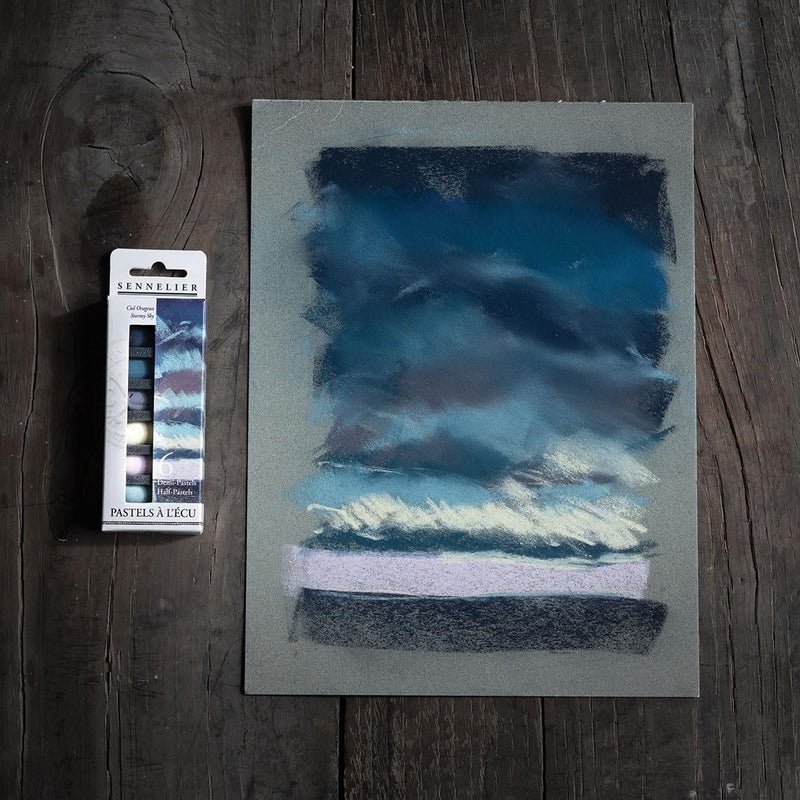 SENNELIER Extra-Soft Half Pastel 6 Stick Set, Set of 6, Stormy Sky - Image 2