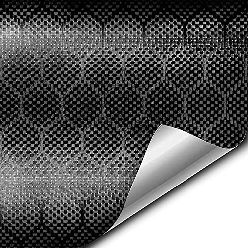 V2 Hex Carbon Black Vinyl Car Wrap (1ft x 5ft) - Image 1