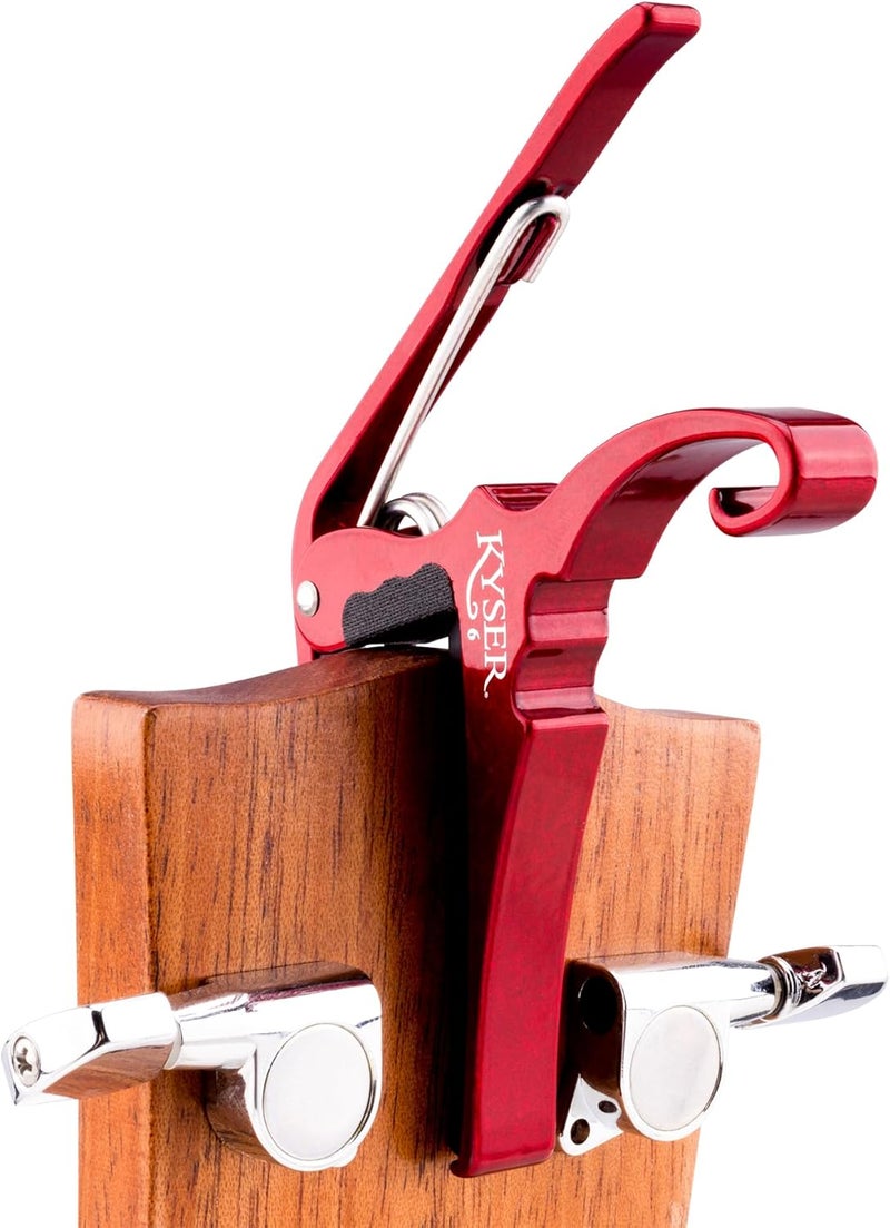 Kyser Quick-Change Capo for 6-String Acoustic Guitars - Ruby Red - Image 4