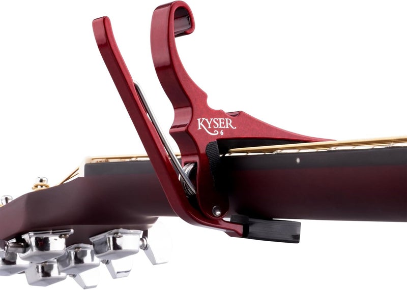 Kyser Quick-Change Capo for 6-String Acoustic Guitars - Ruby Red - Image 3