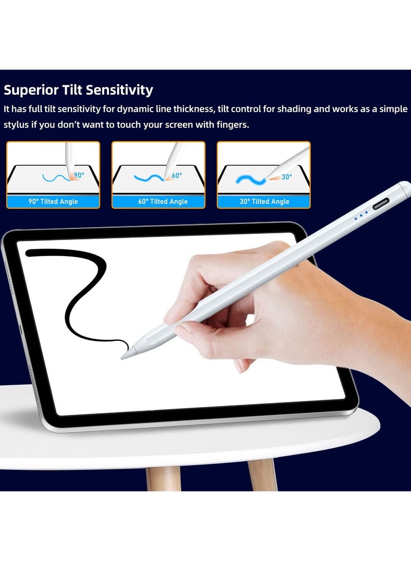 Stylus Pen for iPad 9th&10th Gen, Apple Pencil 2nd Generation, 2X Fast Charge Apple Pen for iPad 2018-2023, iPad Pencil for iPad Pro 11/12.9 3/4/5 Gen, iPad Mini 5/6, iPad 6/7/8, iPad Air 3/4/5, White  - Image 5