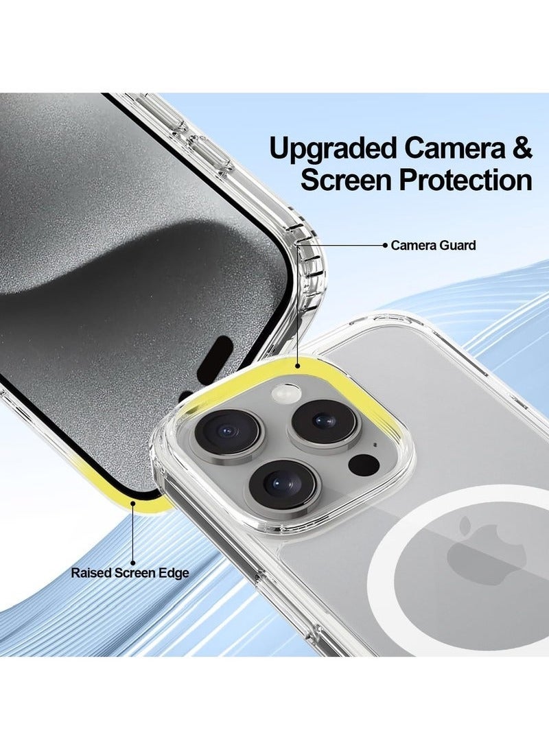 يوارب كينج غطاء حافظة لهاتف iPhone 16 Pro Max مقاس 6.9 بوصة، متوافق مع MagSafe، ظهر مقاوم للخدش، غطاء هاتف مغناطيسي شفاف مضاد للخدش - Image 2