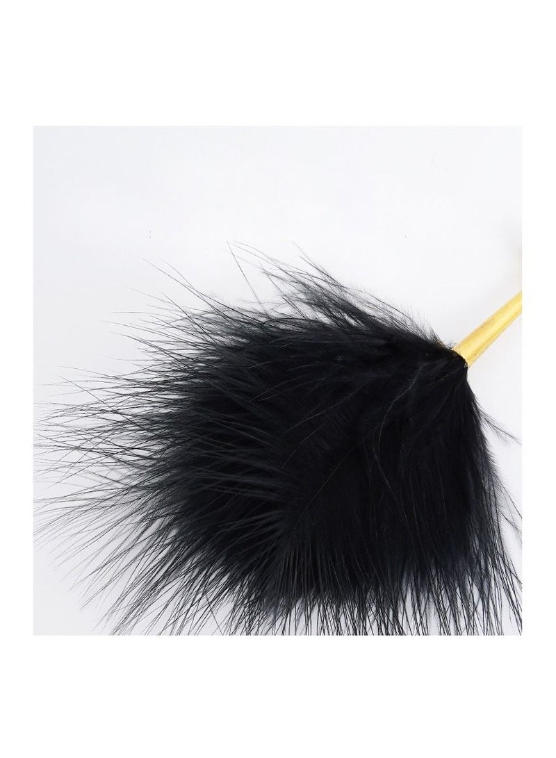 Funny Cat Stick Interactive Cat Toy Feather with Bell Adjustable Cat Stick Toy for Kitten Playing Teaser Wand Toy Pet Supplies black - Image 2