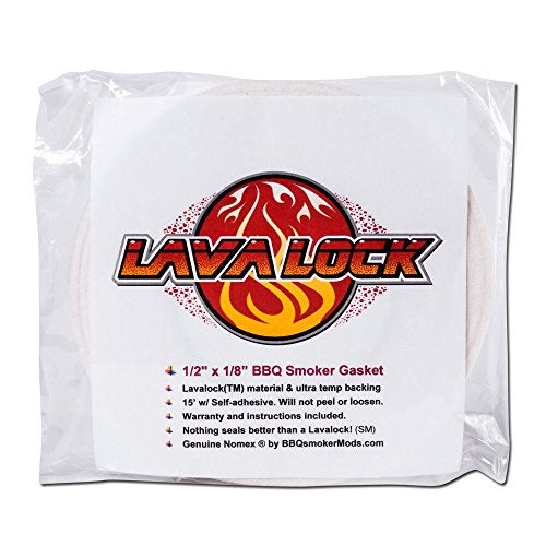 LAVALOCK 1/2" x 1/8" Nomex Grilling High Temp BBQ smoker gasket, white self stick - Image 1