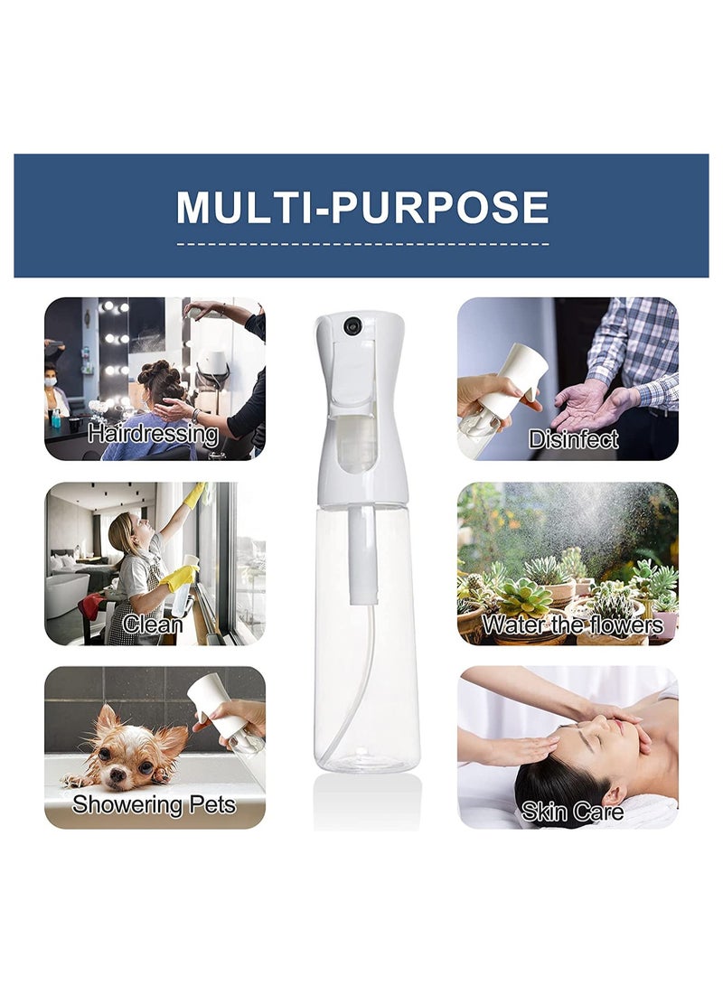 KASTWAVE 2 Pack Fine Mist Spray Bottles, Empty Plastic Trigger Spray Bottle, Refillable Hair Sprayer Bottle for Hairdressing, Plant Watering, Ironing and Cleaning - Image 3