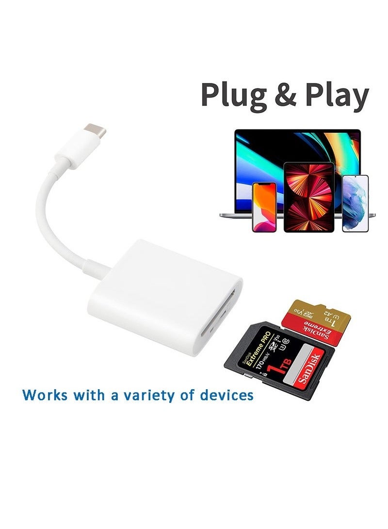 XiaoGiqi 2 in 1 Multifunction SD Card Reader USB C Micro SD Card Reader USB 3.0 OTG Memory Card Adapter  - Image 2
