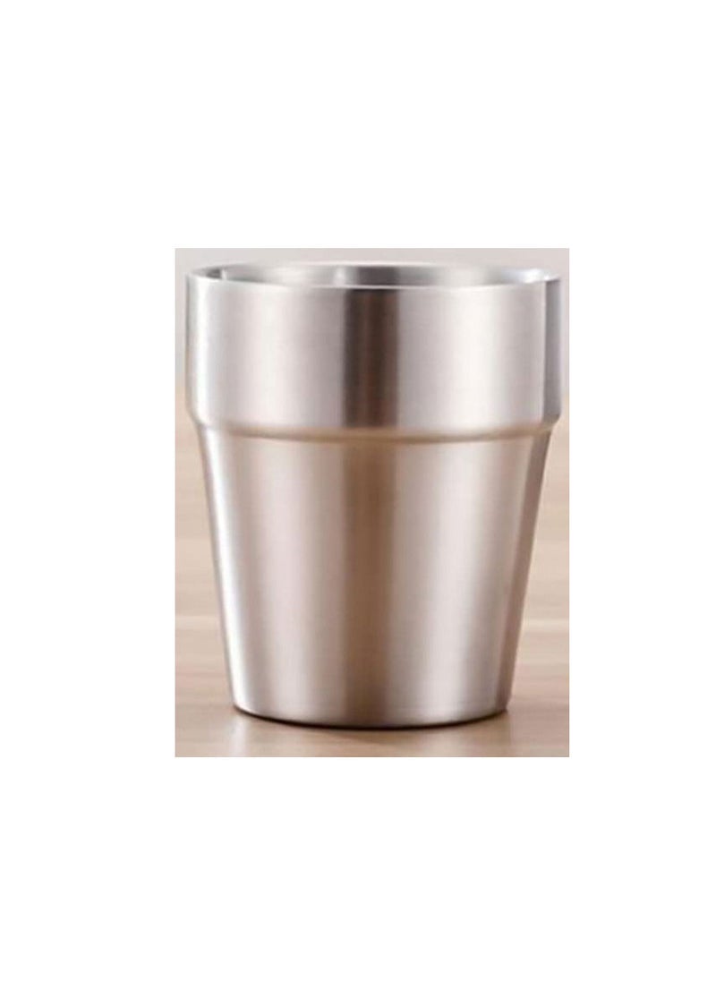 MIBRU - Double Wall Stainless Steel For Espresso Turkish Tea Coffee Cup Vacuum Perfect for Latte Cappuccino Americano Demitasse Cups Mugs 260ml - Image 1