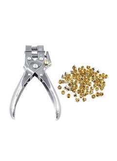 NIBEMINENT 101-Piece Eyelet Grommet Pliers Kit Silver  - Image 1