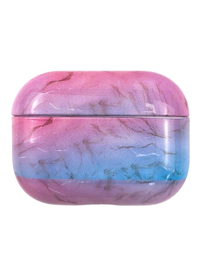 Case Cover For AirPods Pro 3 Marble Water Sticker Wireless Earphone Protective Case Pink Blue