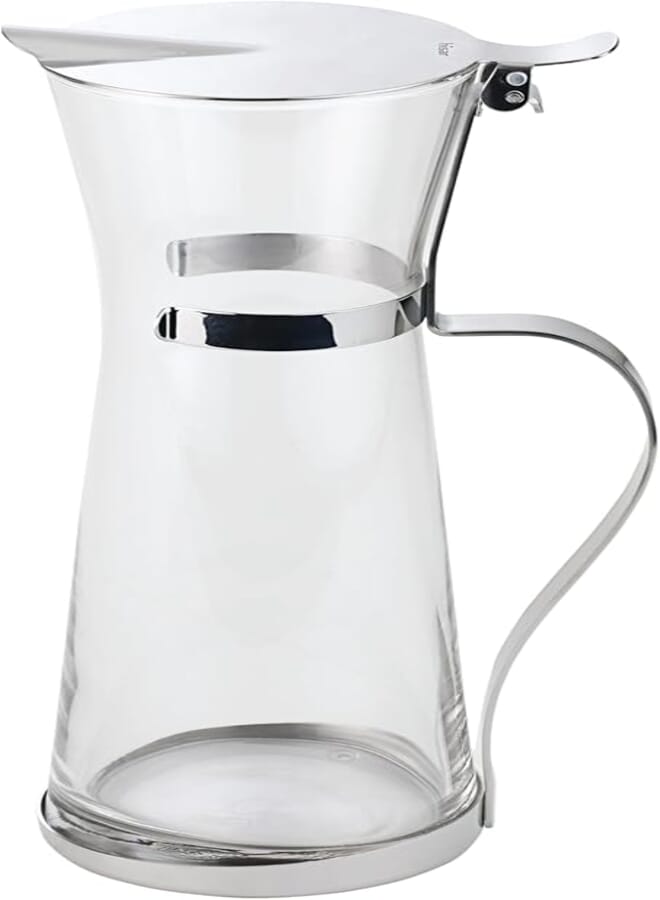 Hisar Glass Jug (with Steel lid - 0,9 It.) - Crystal