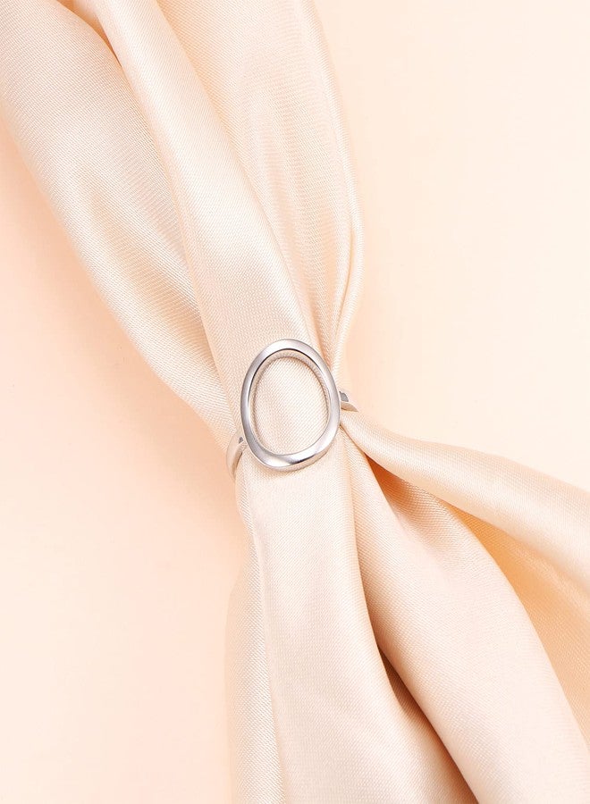 DAOCHONG Sterling Silver Classical Simple Plain Ring Open Circle Karma Statement Promise Ring Karma Ring for Women Size 9 - Image 3
