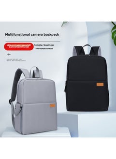 Generic Double Shoulder Camera Bag SLR Bag Photography Bag For Men And Women Outdoor Travel Bag For Canon Nikon For sony Camera-Color:1605 Medium Gray  - Image 3